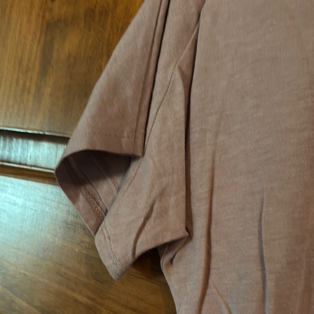 Nine West Tan Sequin Short Sleeve T-Shirt - Picture 6 of 8